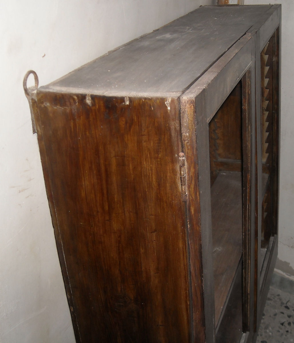 Antica Decorativa Vetrina In Legno, Ovunque Collocabile, Piattaia, Libreria, d'Epoca immagine 3