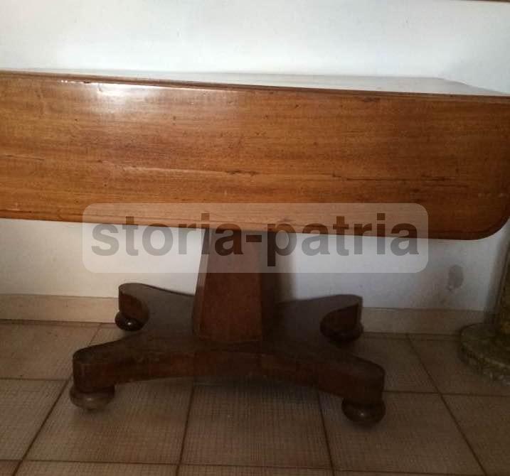 Antico Tavolo, Piano Con Alette, Decorativo, Utilissimo, Ovunque Collocabile, d'Epoca immagine 10
