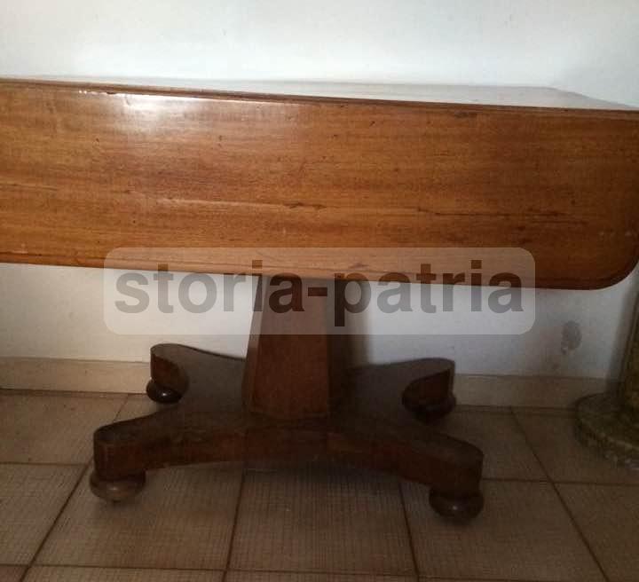 Antico Tavolo, Piano Con Alette, Decorativo, Utilissimo, Ovunque Collocabile, d'Epoca immagine 13