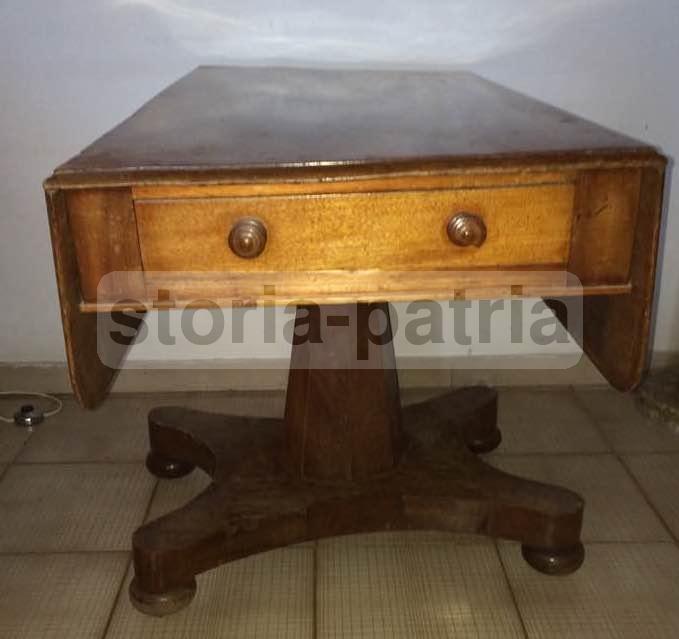 Antico Tavolo, Piano Con Alette, Decorativo, Utilissimo, Ovunque Collocabile, d'Epoca immagine 14