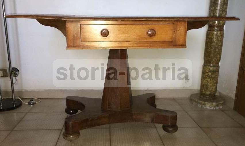 Antico Tavolo, Piano Con Alette, Decorativo, Utilissimo, Ovunque Collocabile, d'Epoca immagine 19