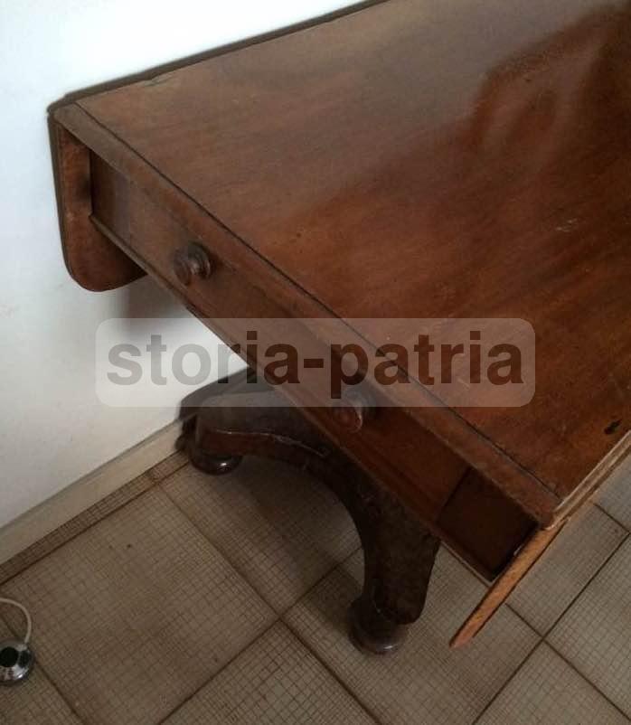 Antico Tavolo, Piano Con Alette, Decorativo, Utilissimo, Ovunque Collocabile, d'Epoca immagine 20