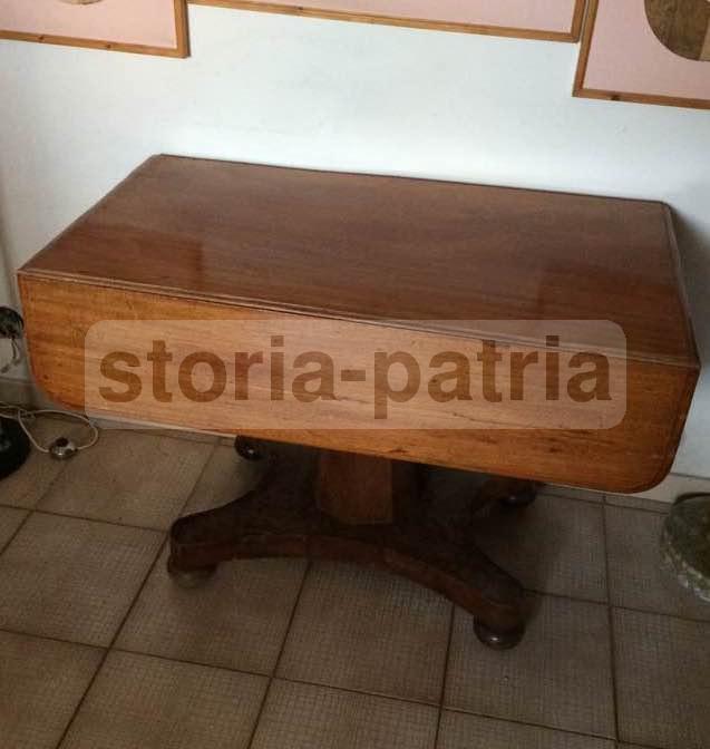 Antico Tavolo, Piano Con Alette, Decorativo, Utilissimo, Ovunque Collocabile, d'Epoca immagine 27