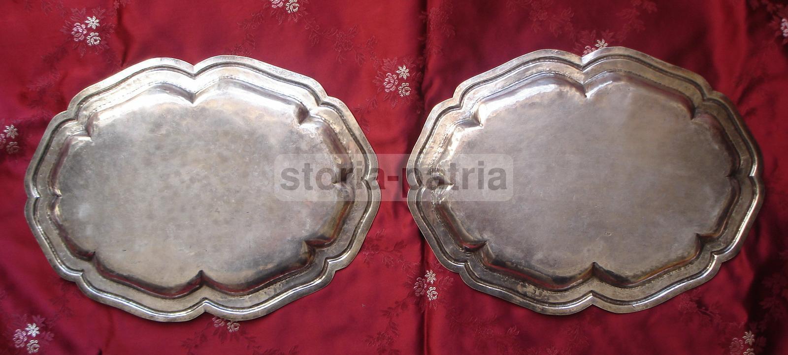 Araldica, Interessante Argenteria Di Famiglia, Decorativo Piatto Ovale, V Coronata immagine 9