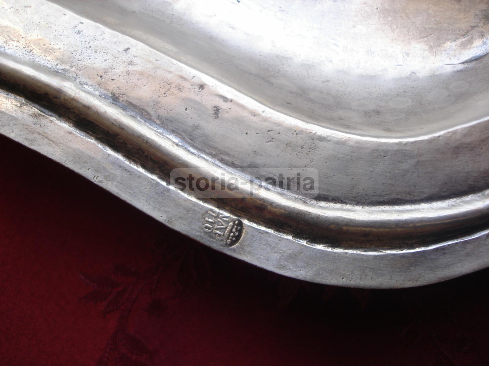 Araldica, Interessante Argenteria Di Famiglia, Decorativo Piatto Ovale, V Coronata immagine 17