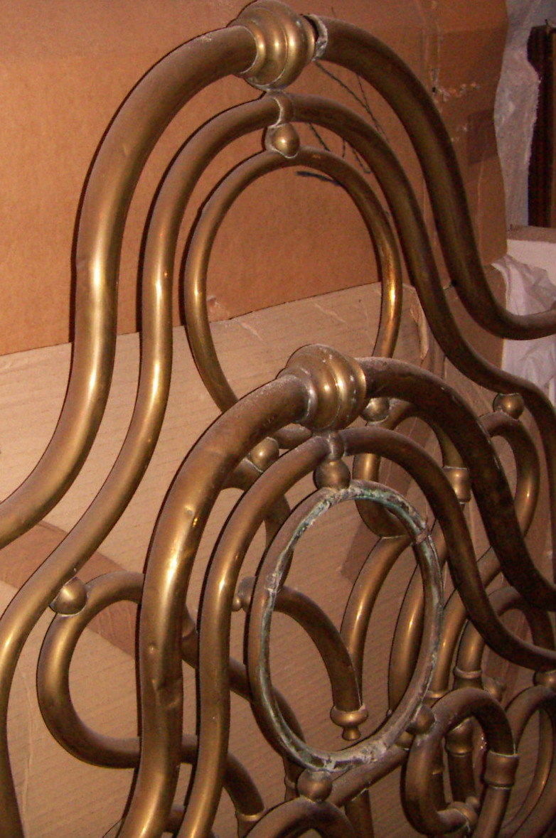 Arredamento d'Epoca, Antico Letto Matrimoniale, Due Letti Distinti, Originale, 800 immagine 7