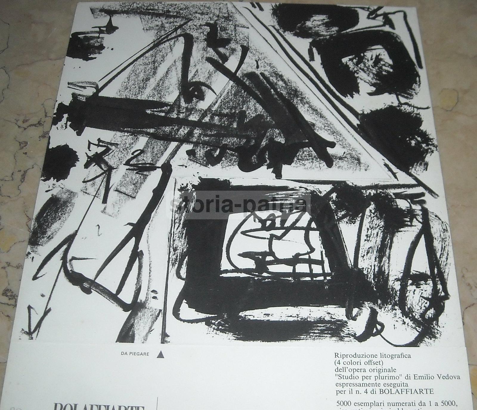 Arte, Artista Emilio Vedova, Grafica Moderna, Plurimo, Autografata, Tridimensionale immagine 3