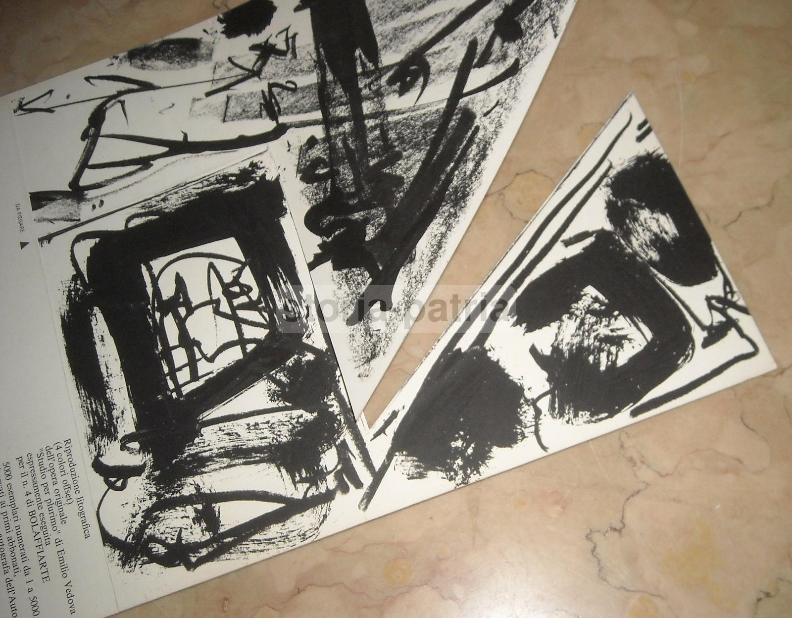 Arte, Artista Emilio Vedova, Grafica Moderna, Plurimo, Autografata, Tridimensionale immagine 6