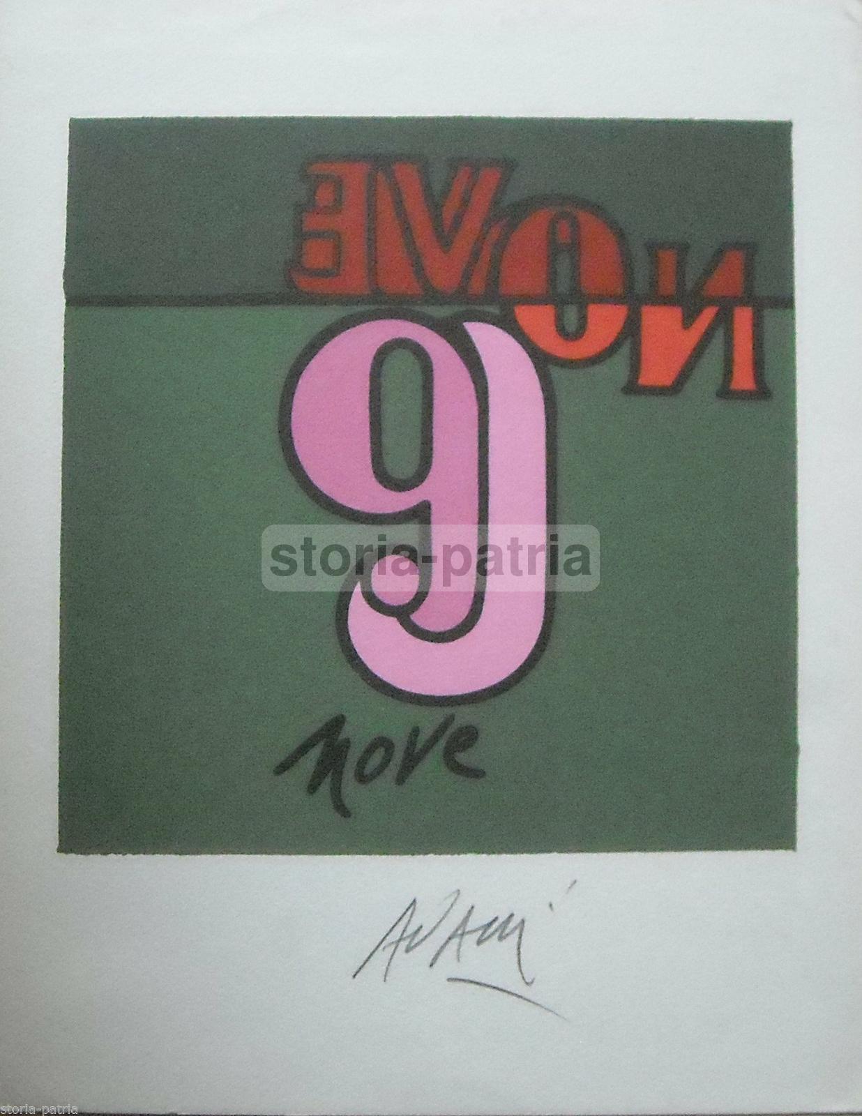 Arte, Artista Valerio Adami, Bella Grafica Moderna, Autografata, Numero Nove, d'Epoca immagine 1
