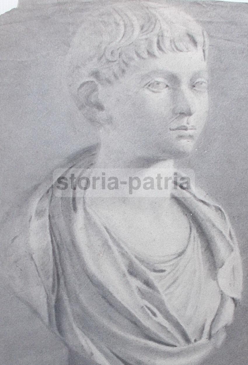 Arte, Artistico Disegno, Studio Di Scultura, Busto Di Giovane, Carboncino Antico, 800 immagine 1