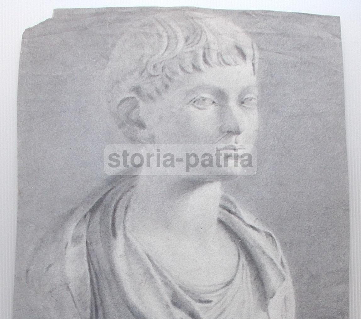 Arte, Artistico Disegno, Studio Di Scultura, Busto Di Giovane, Carboncino Antico, 800 immagine 3