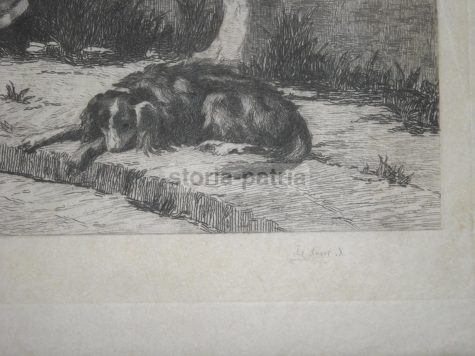 Arte, Bellissima Antica Incisione, Opera Darte Su Pergamena, Decorativa, Rarita immagine 5