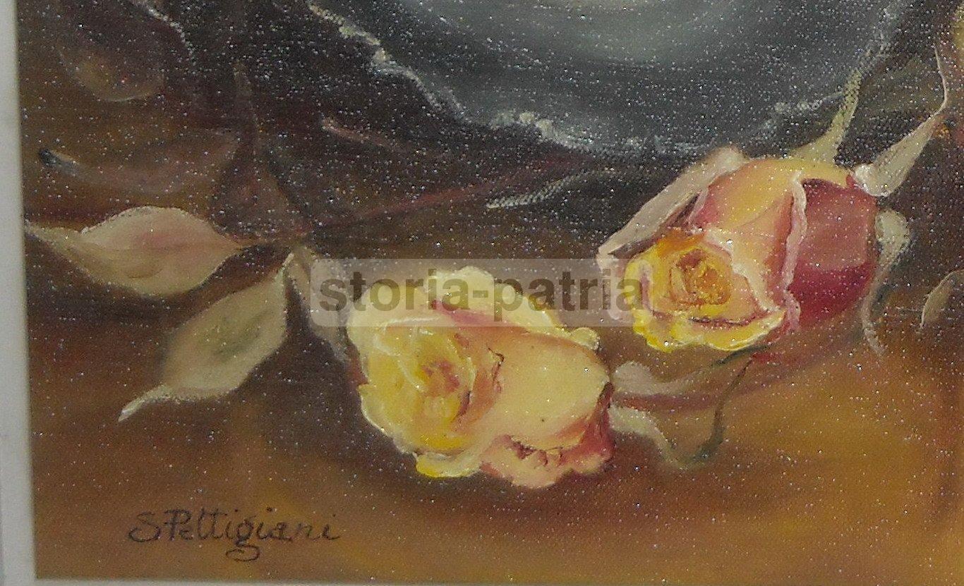 Arte Decorativa, Dipinto Da Collezione, Piacevole Natura Morta, Artista Pettigiani immagine 1