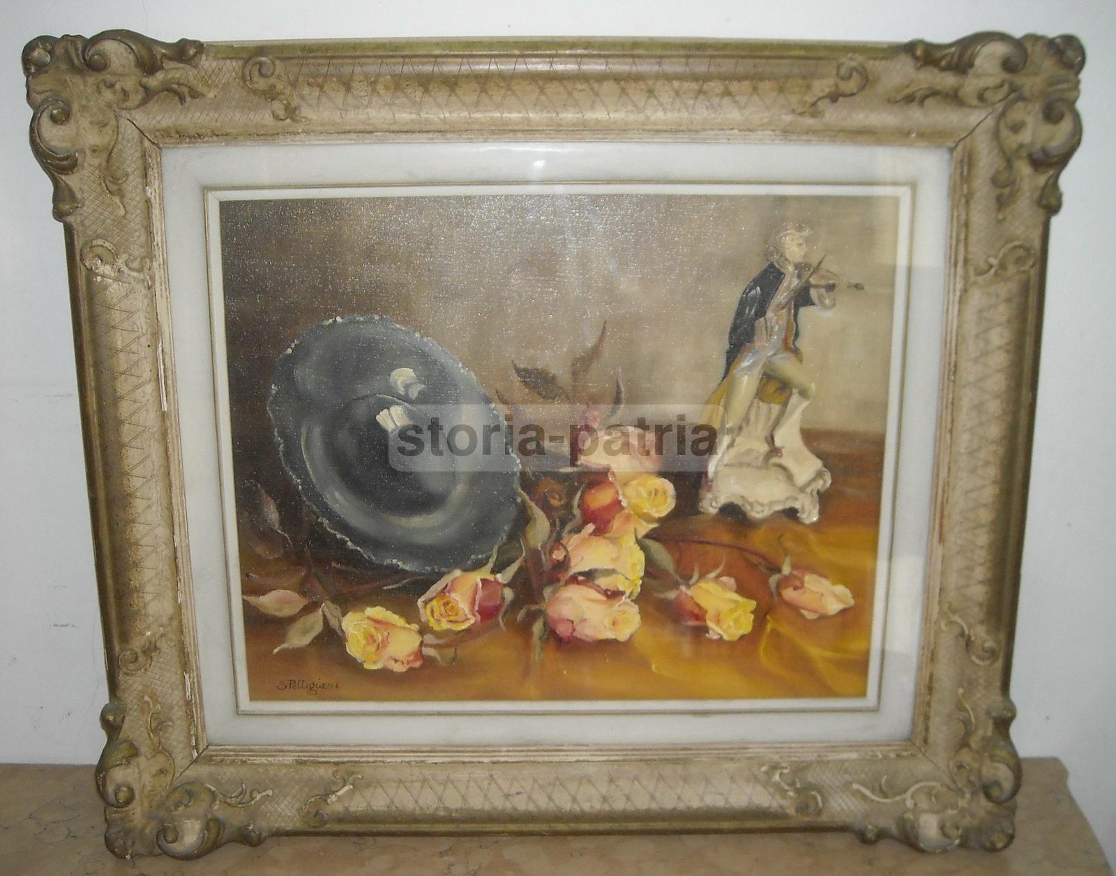 Arte Decorativa, Dipinto Da Collezione, Piacevole Natura Morta, Artista Pettigiani immagine 12