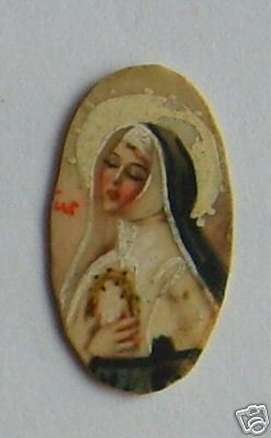 Arte, Devozione, Antica Iconografia Di Santa, Miniatura Da Collezione, Utilissima immagine 1