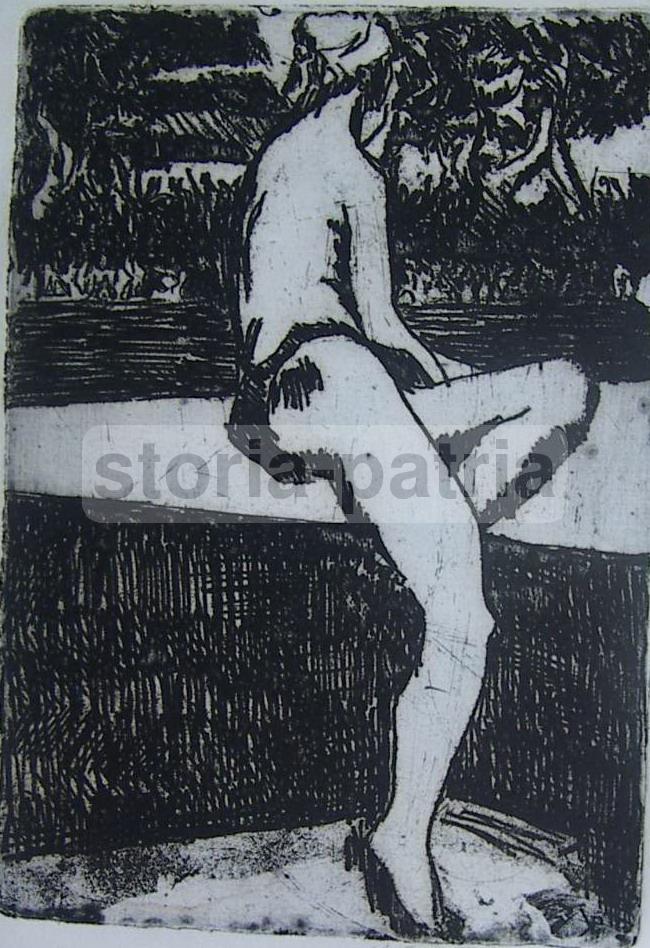 Arte In Abruzzo, Incisione d'Epoca, Artistico Nudo, Da Collezione, Decorativa, Rarita immagine 2