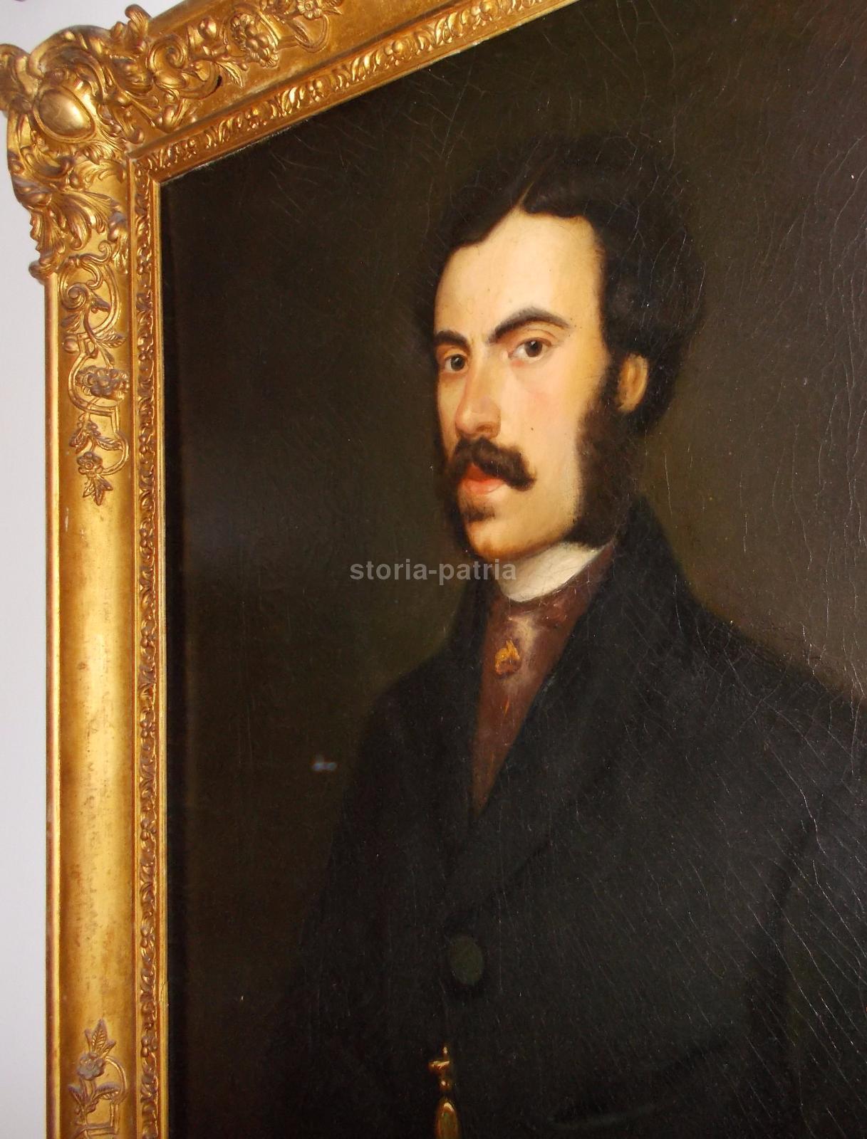 Arte Italiana Dell800, Ritratto Di Gentiluomo, Pregevole Antico Dipinto, Antico immagine 12