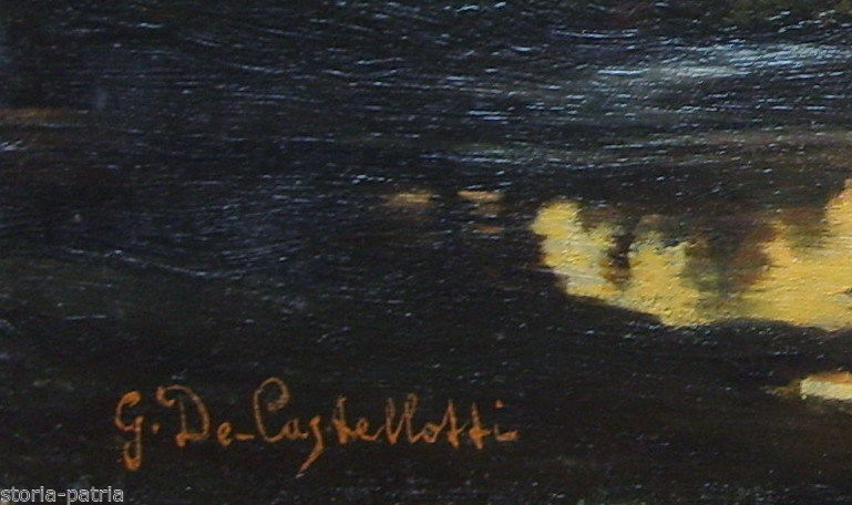 Arte, Marche, Antica Veduta Di Artista Marchigiano, De Castellotti, Da Collezione immagine 1