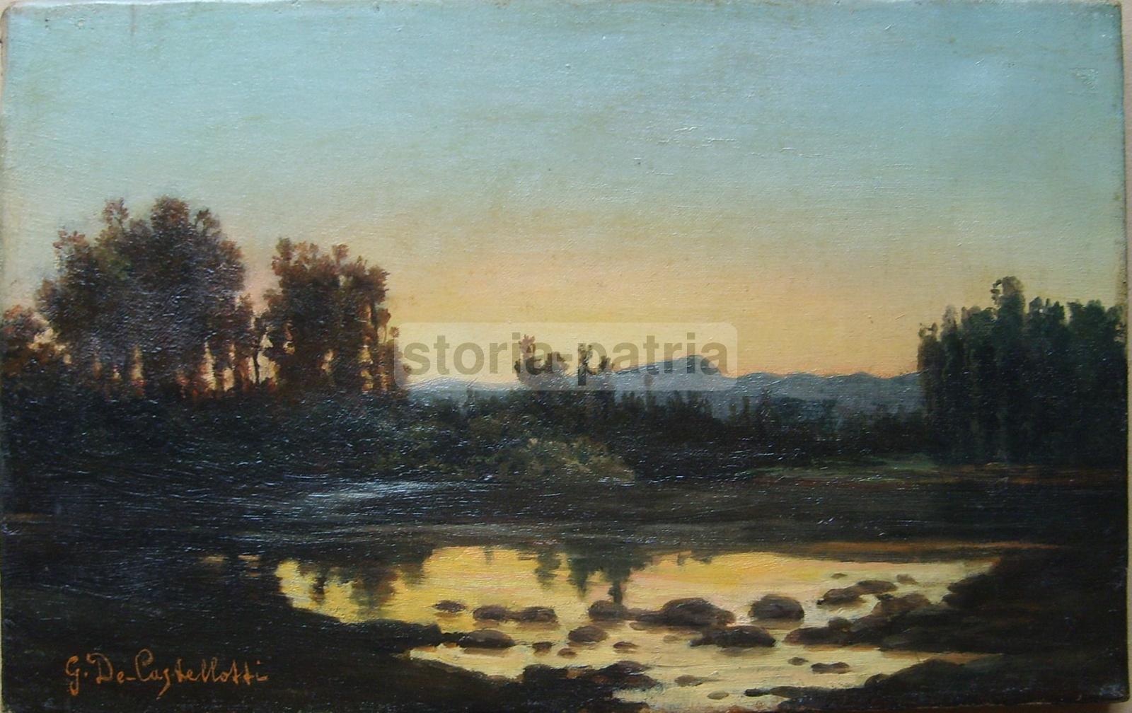 Arte, Marche, Antica Veduta Di Artista Marchigiano, De Castellotti, Da Collezione immagine 1