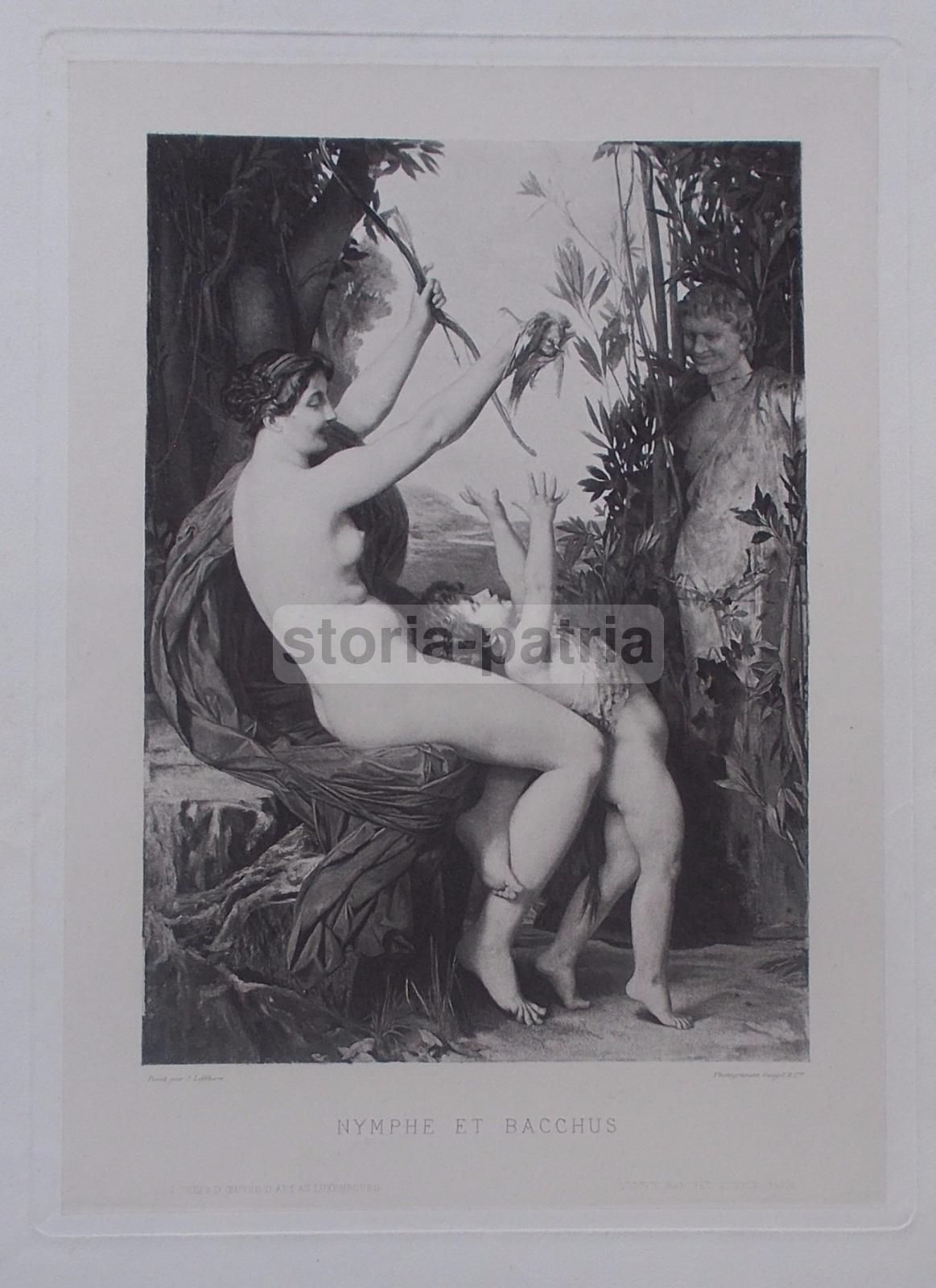 Arte, Mitologia, Ninfa E Bacco, Suggestiva Scena Mitologica, Sensualita, Lefebvre immagine 2