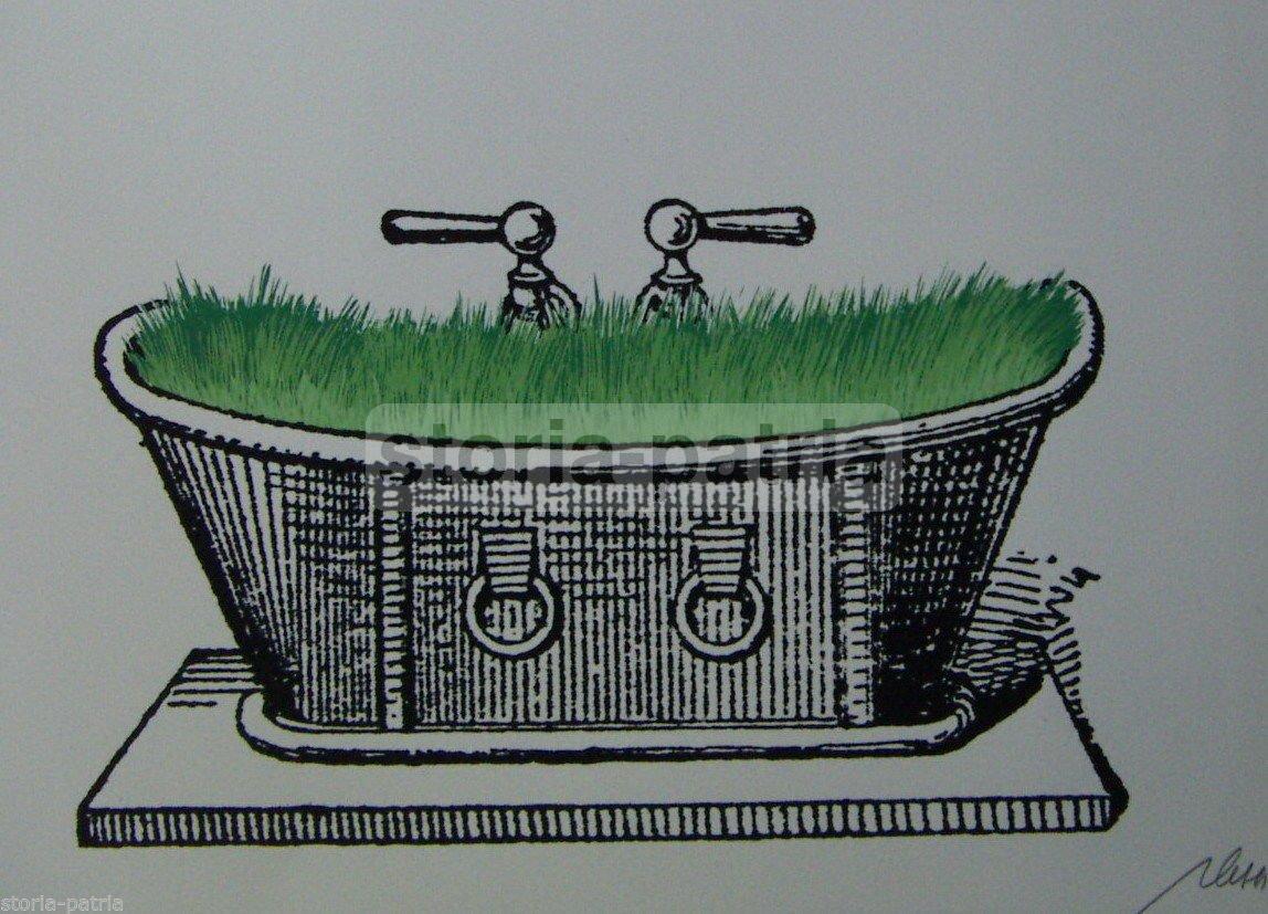 Arte Moderna, Bella Grafica Da Collezione, Decorativa, Fabrizio Plessi, Vasca Bagno immagine 1
