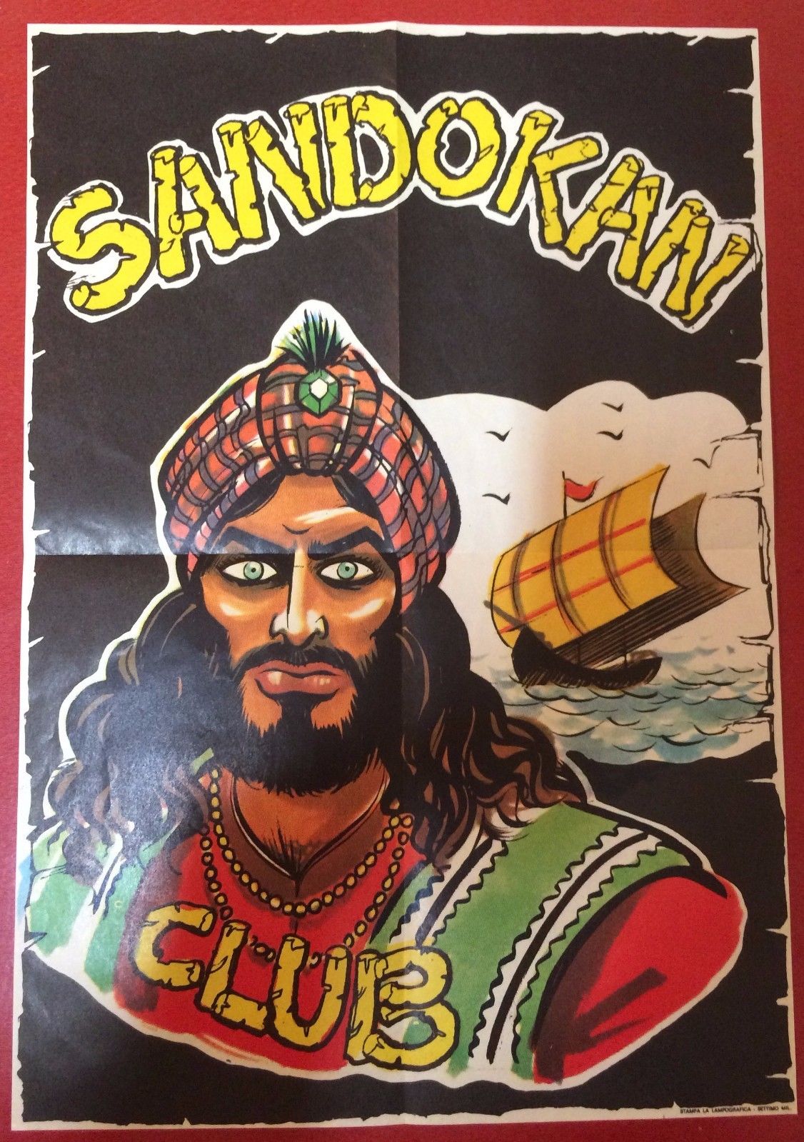 Avventure Per Ragazzi, Sandokan, Bella Illustrazione Fumettistica, Pubblicitaria immagine 1