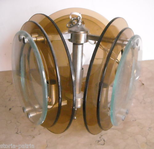 Design, Modernariato, Vetro Molato, Decorativo Lampadario d'Epoca, Utilissimo immagine 1