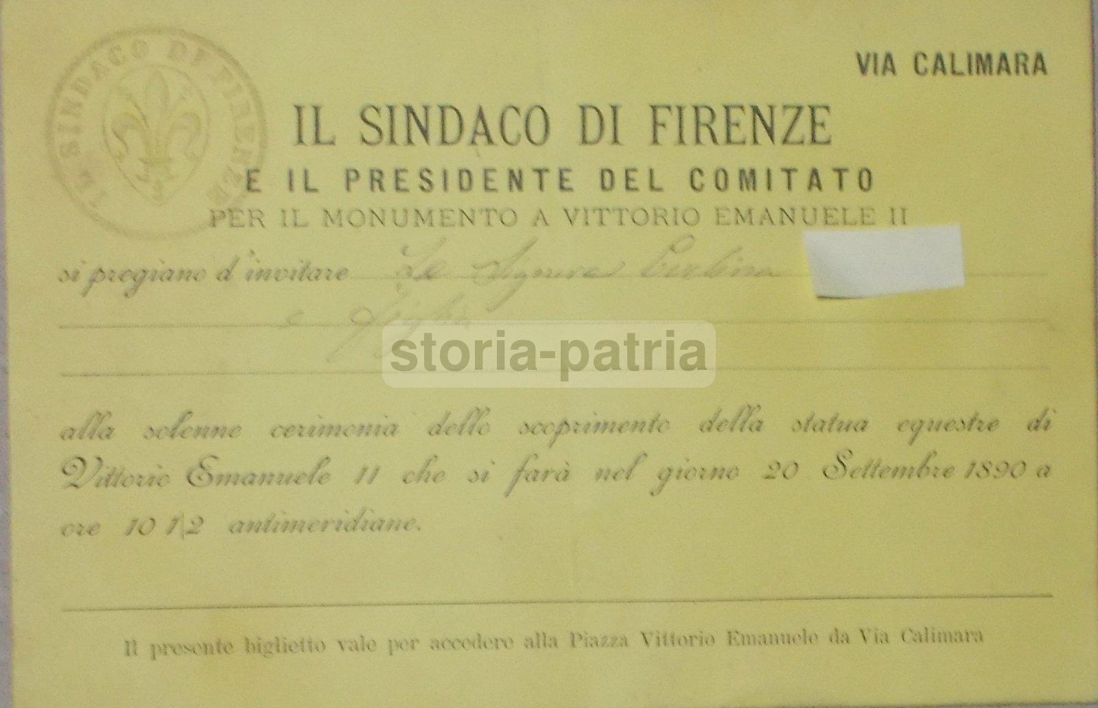 Firenze, Arte, Scultura, Savoia, Monumento A Vittorio Emanuele Ii, Inaugurazione, 1890 immagine 1