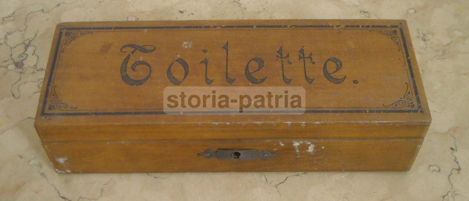Graziosa Scatola Legno, Astuccio Per Articoli Da Toilette, Decorativa, d'Epoca immagine 1