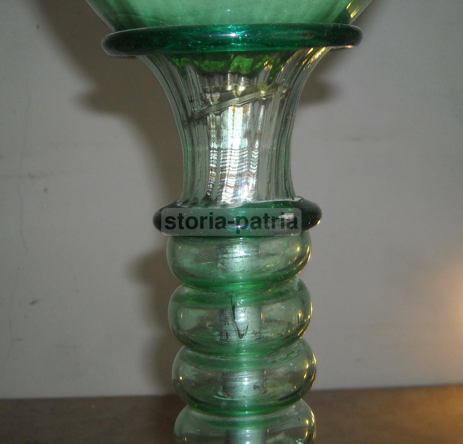 Modernariato, Design, Decorativa Lampada d'Epoca, Piantana In Vetro, Murano, Art Deco immagine 2