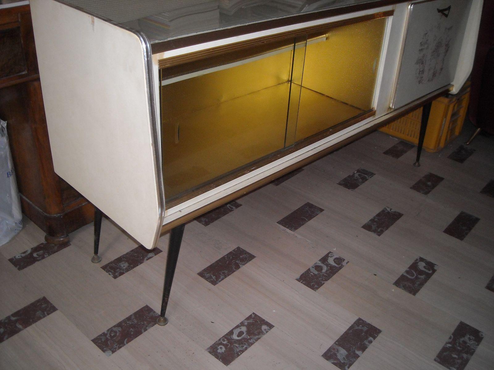 Modernariato, Design, Pregevole Decorativo Mobile Credenza, 50, Ovunque Collocabile immagine 12