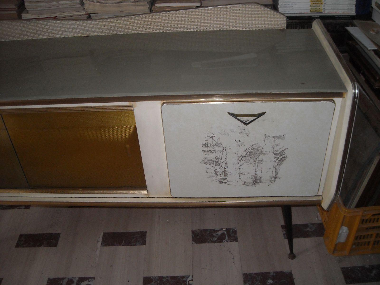 Modernariato, Design, Pregevole Decorativo Mobile Credenza, 50, Ovunque Collocabile immagine 21
