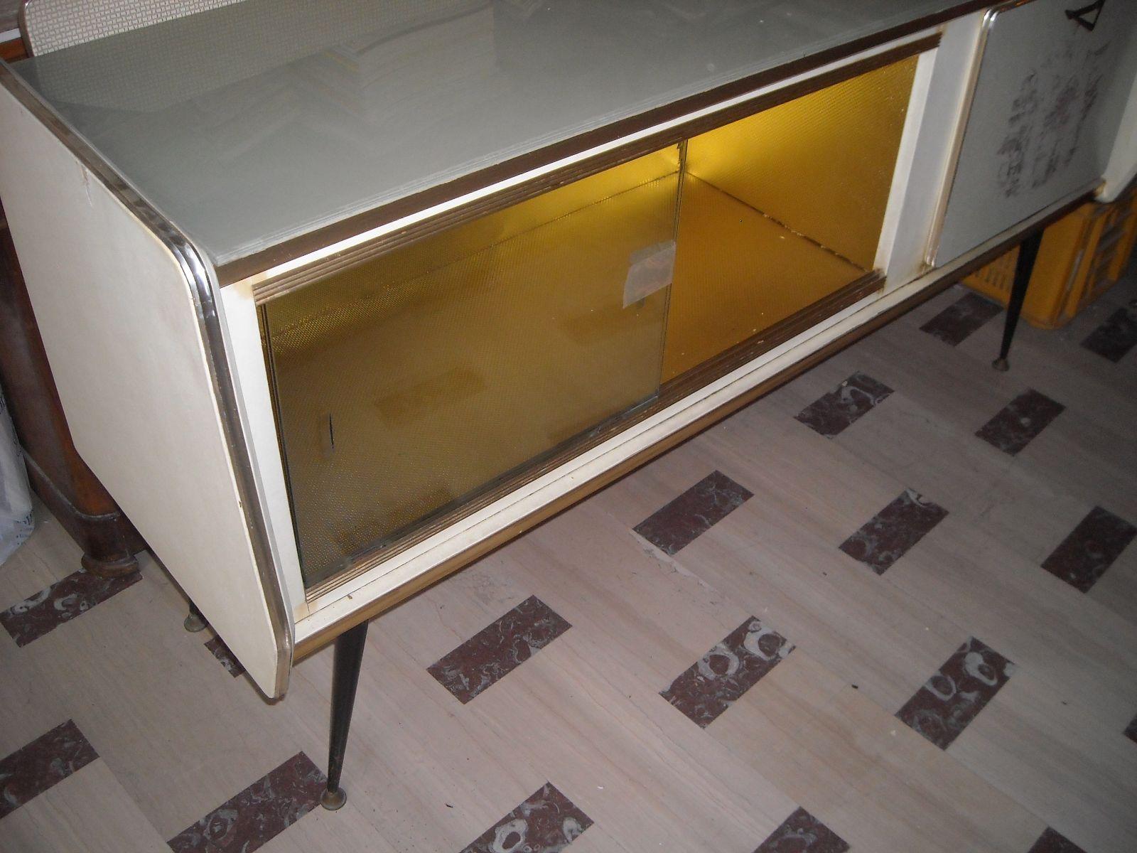 Modernariato, Design, Pregevole Decorativo Mobile Credenza, 50, Ovunque Collocabile immagine 25