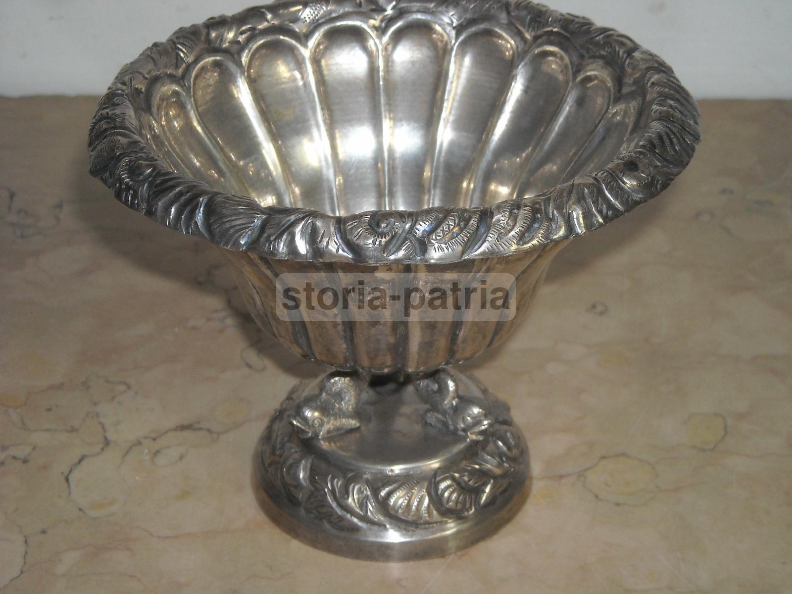 Napoli, Argenteria Di Famiglia, Decorativo Centro Tavolo, Alzata, Elegante Modellato immagine 1