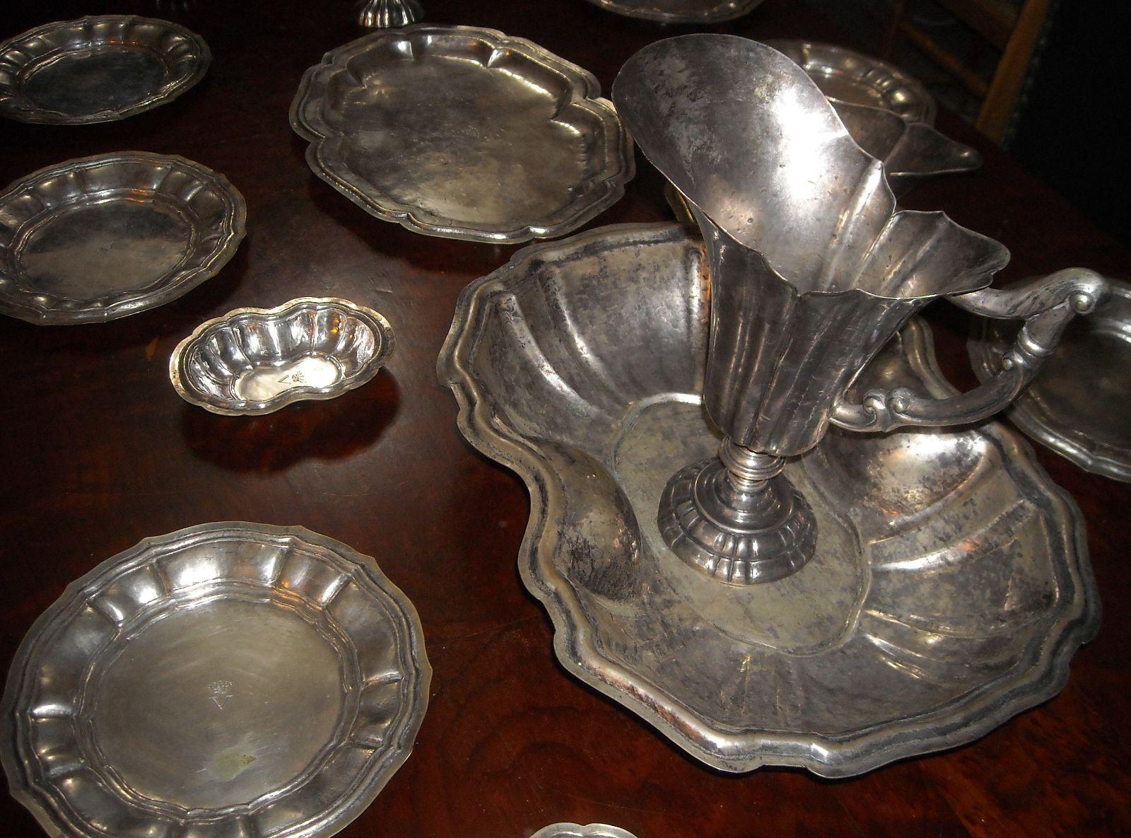 Napoli, Argenteria Di Famiglia, Decorativo Centro Tavolo, Alzata, Elegante Modellato immagine 3