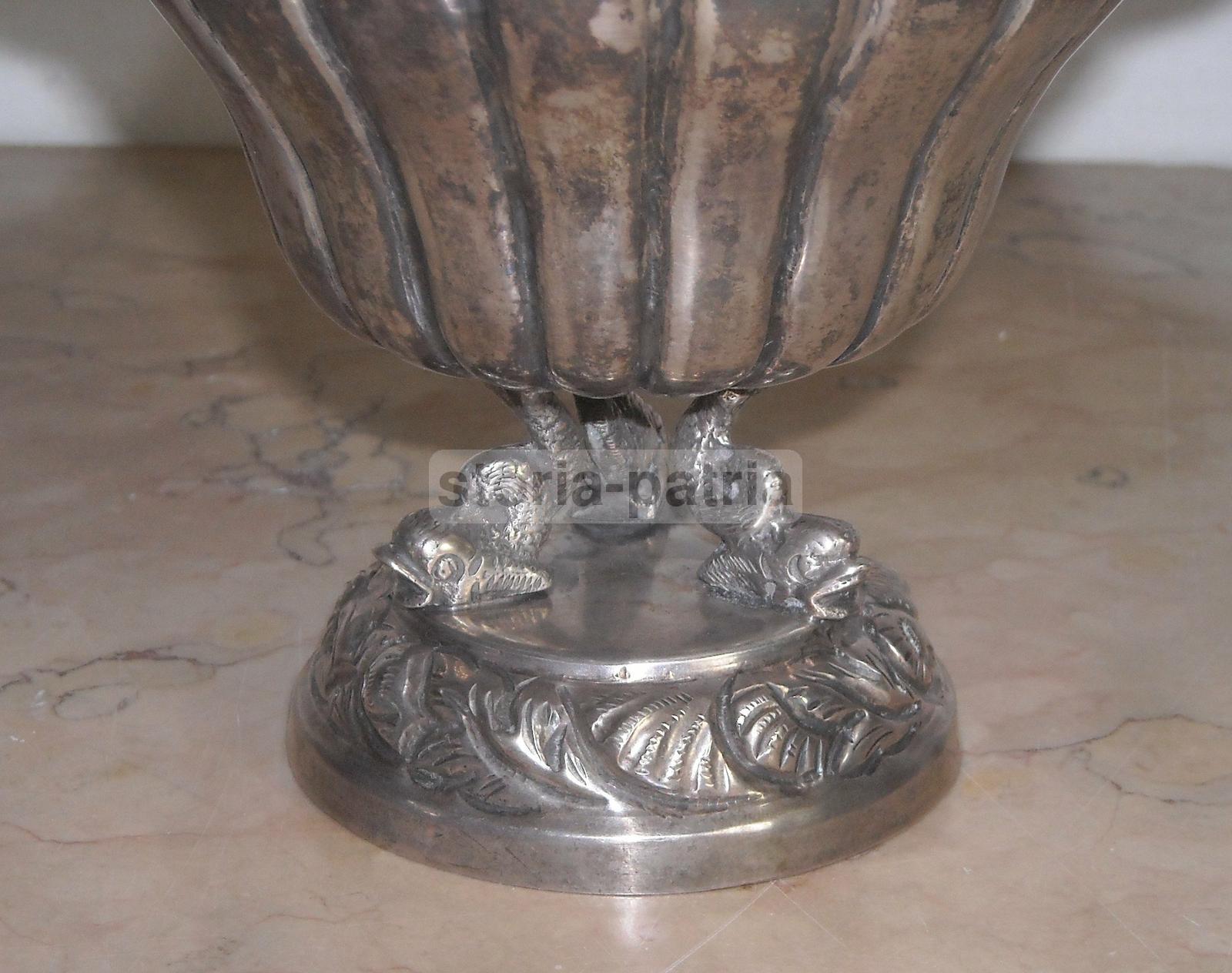 Napoli, Argenteria Di Famiglia, Decorativo Centro Tavolo, Alzata, Elegante Modellato immagine 7