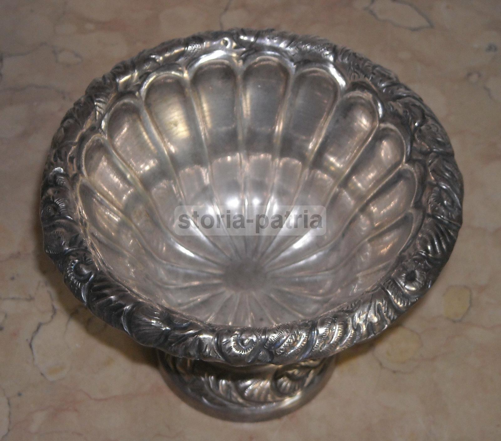 Napoli, Argenteria Di Famiglia, Decorativo Centro Tavolo, Alzata, Elegante Modellato immagine 8