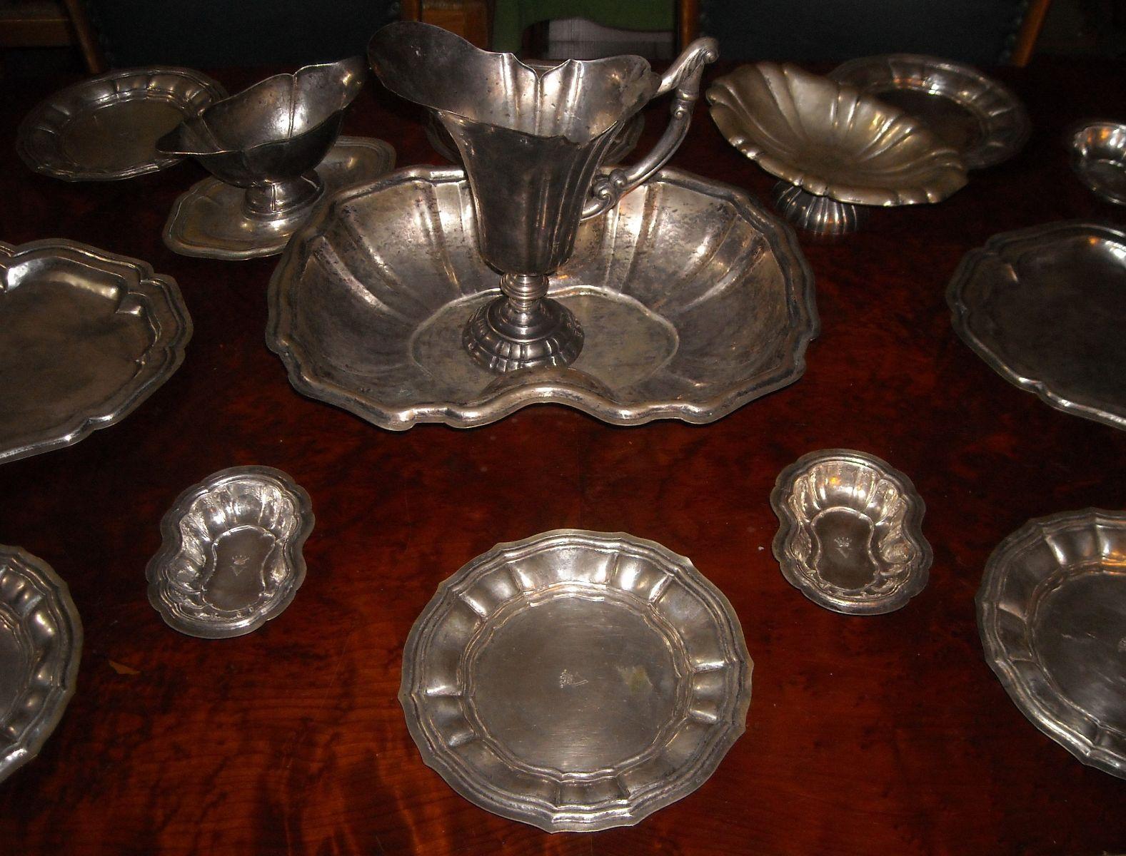 Napoli, Argenteria Di Famiglia, Decorativo Centro Tavolo, Alzata, Elegante Modellato immagine 12