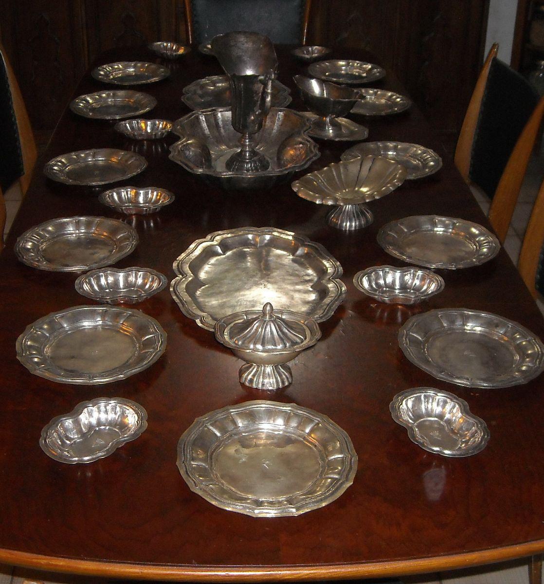 Napoli, Argenteria Di Famiglia, Decorativo Centro Tavolo, Alzata, Elegante Modellato immagine 14