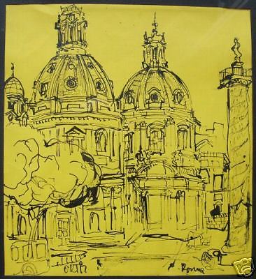 Roma, Inusuale Interessante Veduta, Ortiz, Decorativa, Da Collezione immagine 1