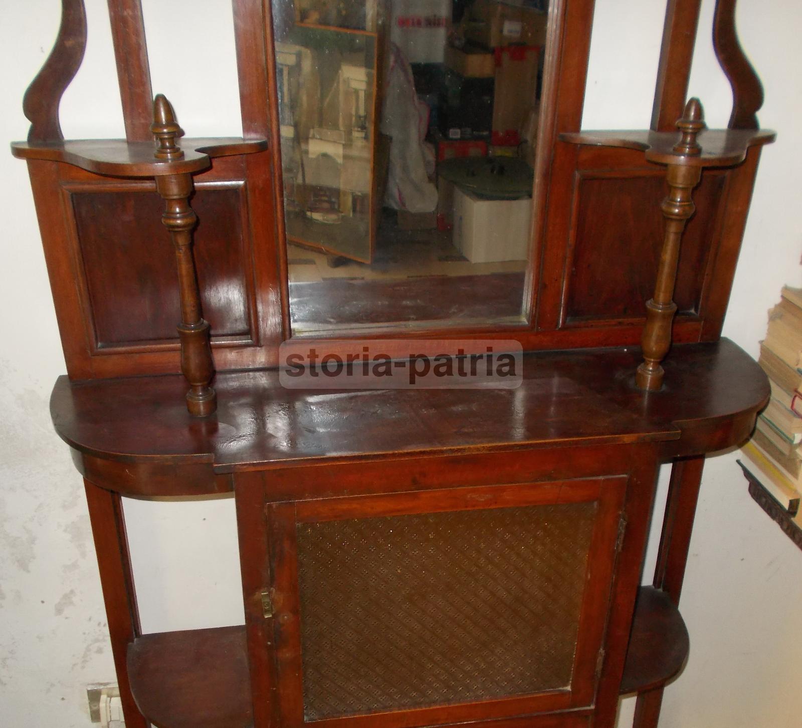 Suggestivo Mobile Specchiera, Belle Dimensioni, Collocabile Ovunque, Legno, Liberty immagine 3